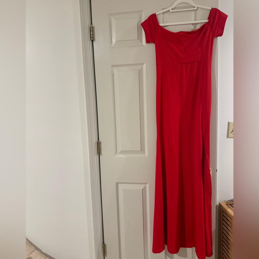 Off The Shoulder High Split Long Evening Dress - image 6